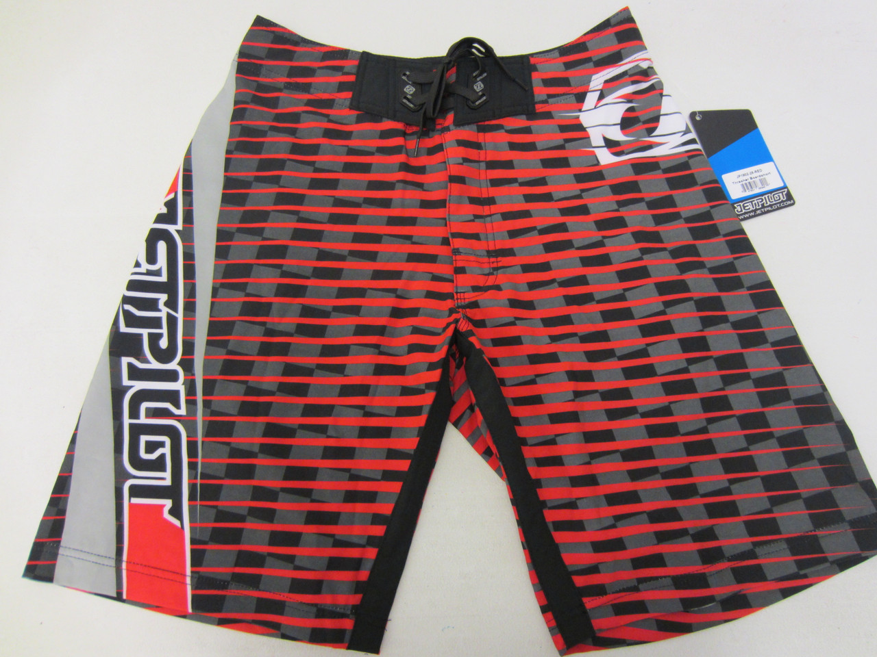 JetPilot New Mens Thrasher Boardshorts Swim Suit Trunks Red/Black Size 30