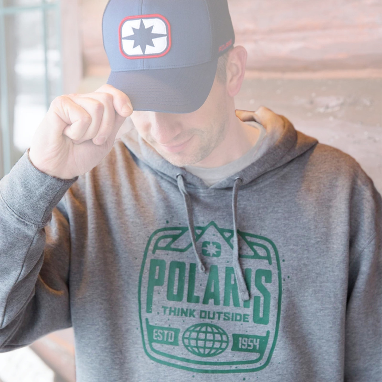 Polaris New OEM, Men's Medium Cotton/Polyester Fleece Stamp Hoodie, 286150103