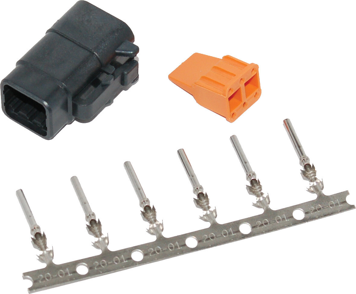 NAMZ CUSTOM CYCLE Deutsch DTM Plug and Wedgelock, 850-08049