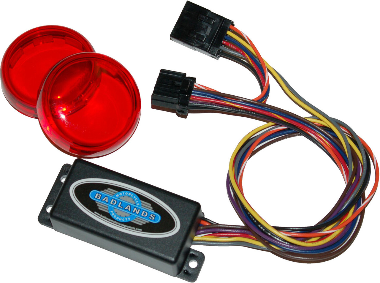 Namz Custom Cycle Products New Run, Brake & Turn Signal Modules with Equalizer & Red Lens Kit, 850-09028