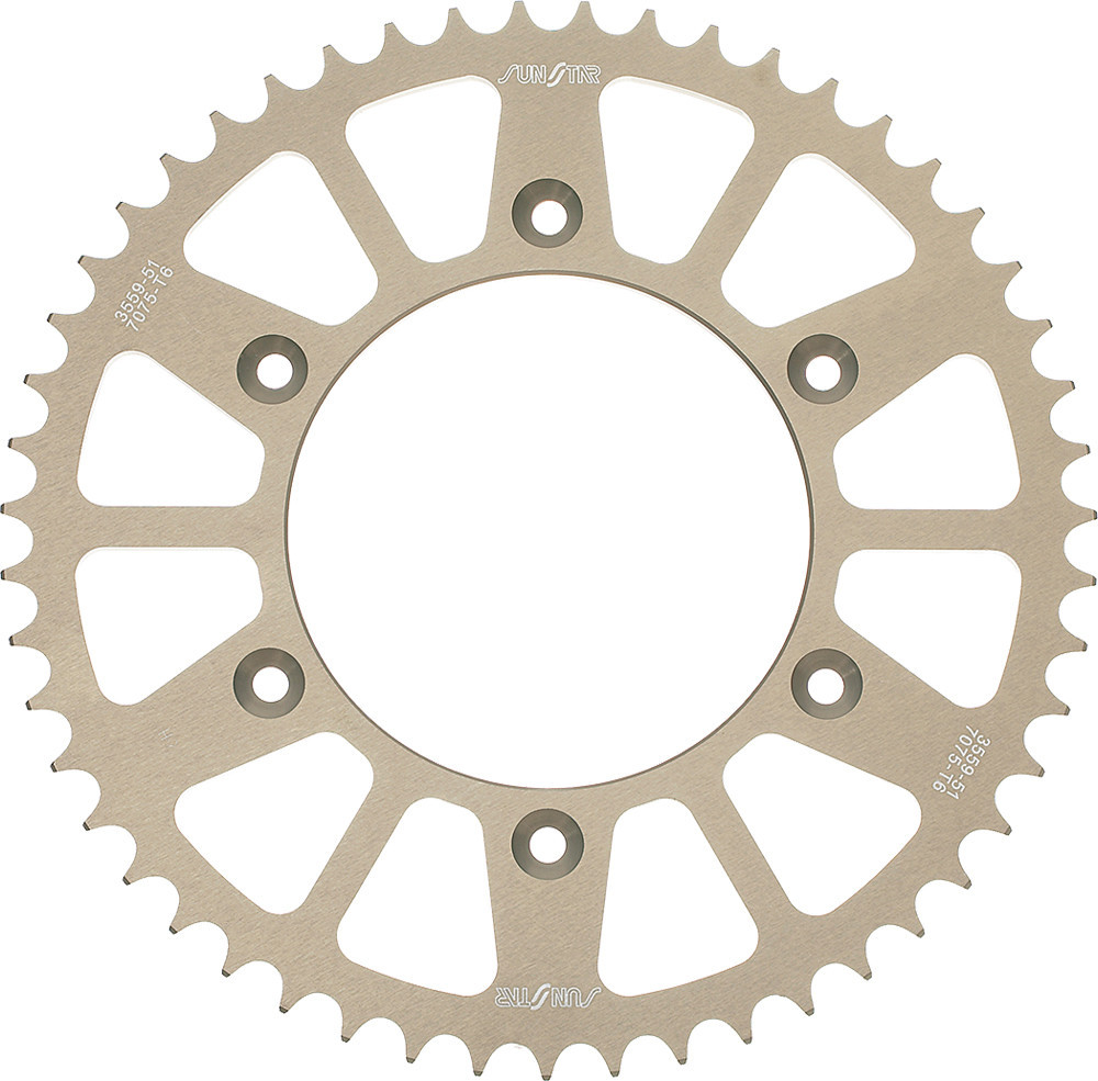 SUNSTAR SPROCKETS Works Triplestar Rear Aluminum Sprocket, 5-242947