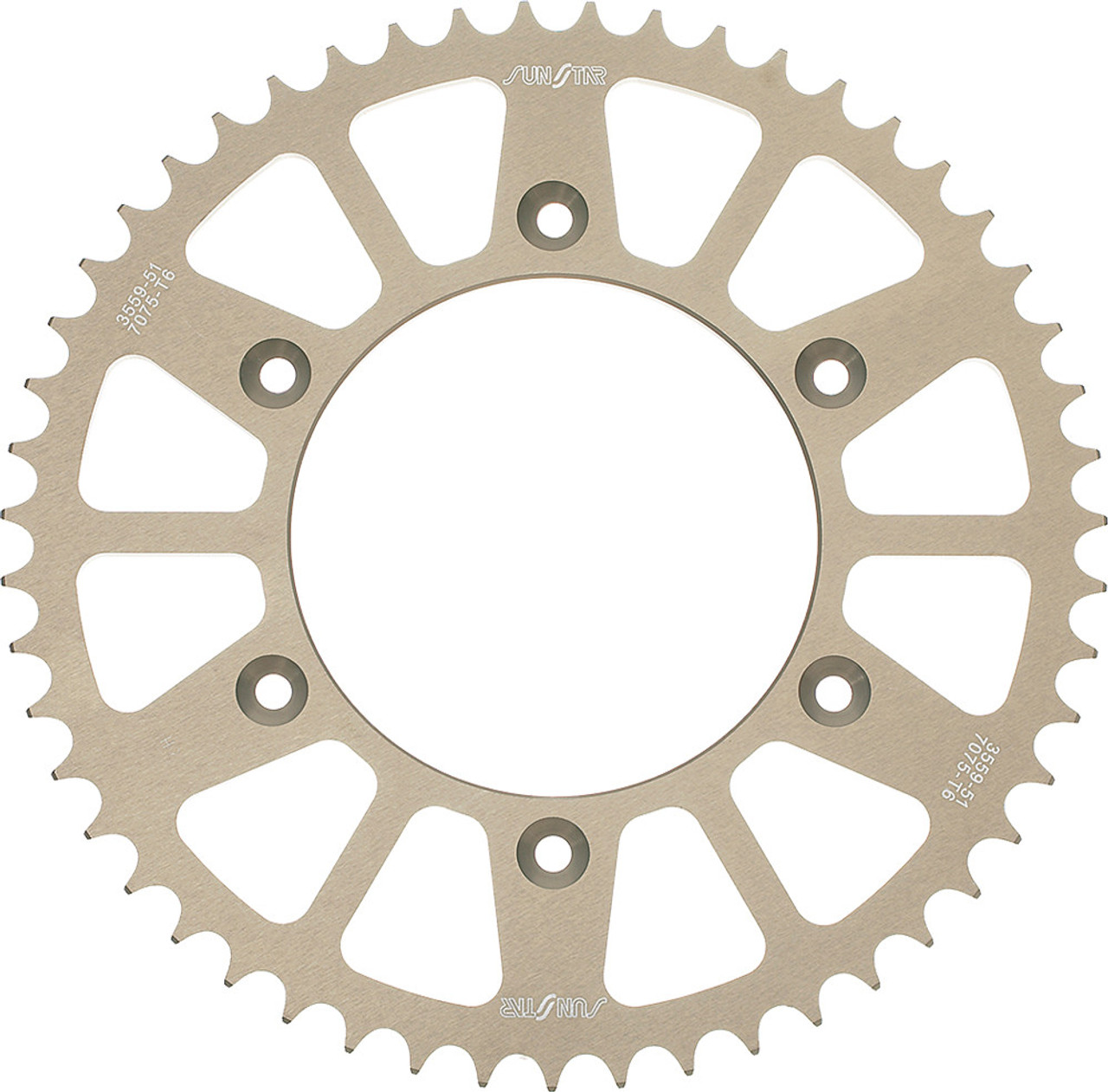 SUNSTAR SPROCKETS Works Triplestar Rear Aluminum Sprocket, 5-367940