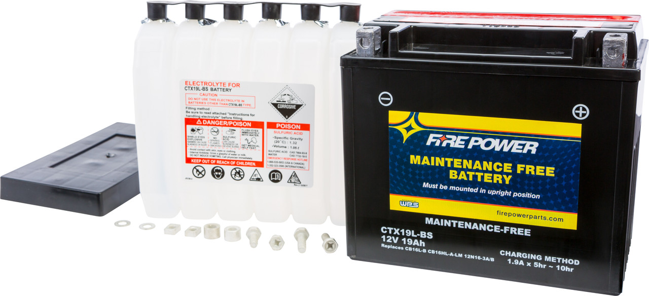 FIRE POWER Maintenance Free Sealed Battery, 49-2296