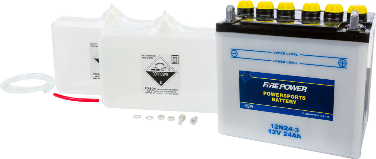 FIRE POWER 12V Standard Battery w/Acid Pack, 490-2109
