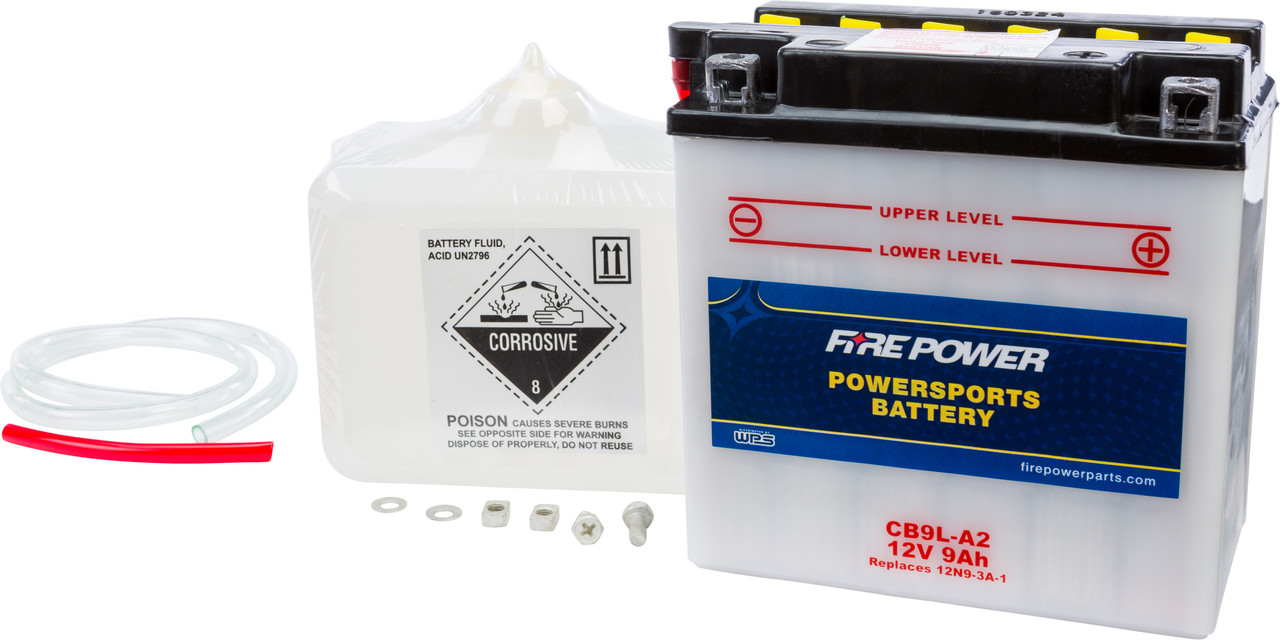 Fire Power New 12V Heavy Duty Battery w/Acid Pack, 490-2175