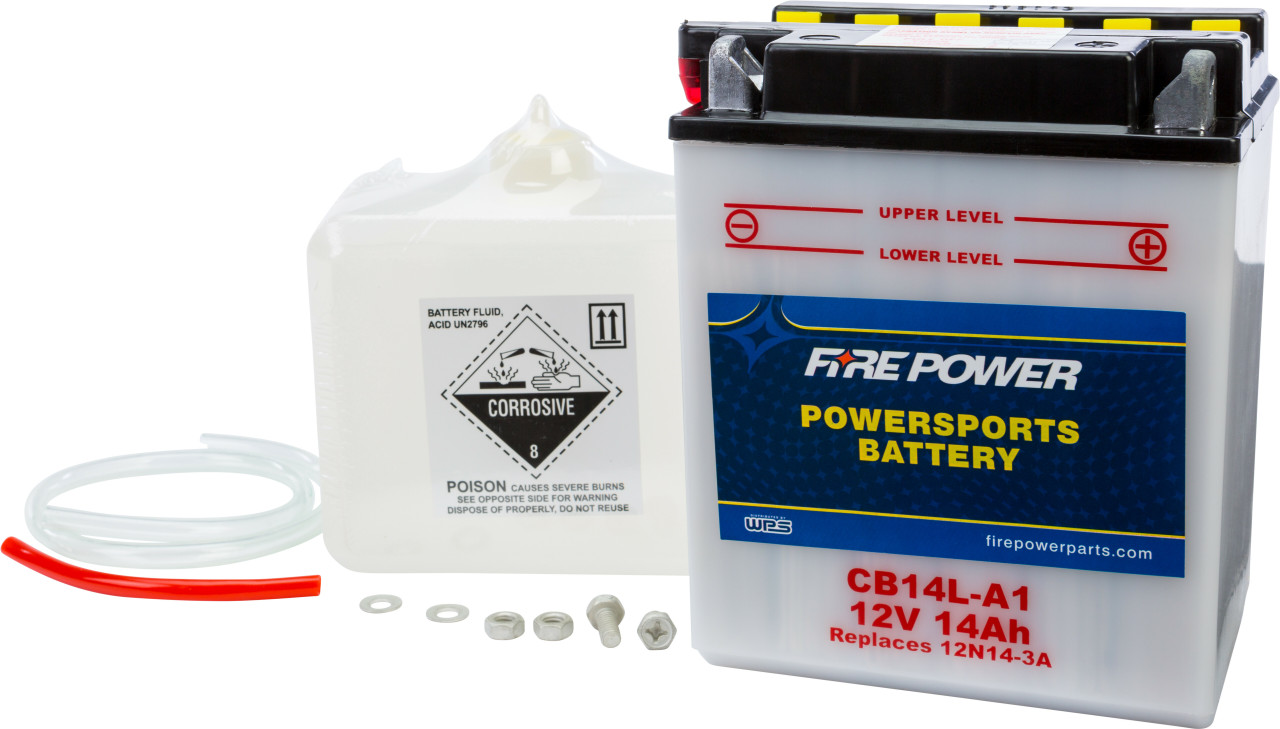 FIRE POWER 12V Heavy Duty Battery w/Acid Pack, 490-2213