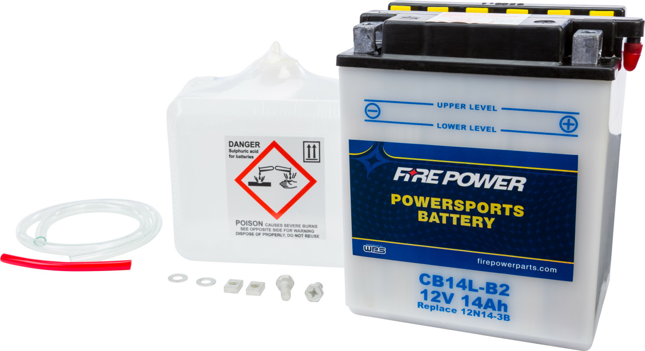 Fire Power New 12V Heavy Duty Battery w/Acid Pack, 490-2221