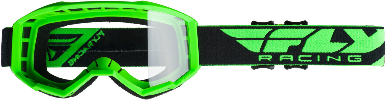 Fly Racing New Focus Goggle Green W/Clear Lens, 37-5109