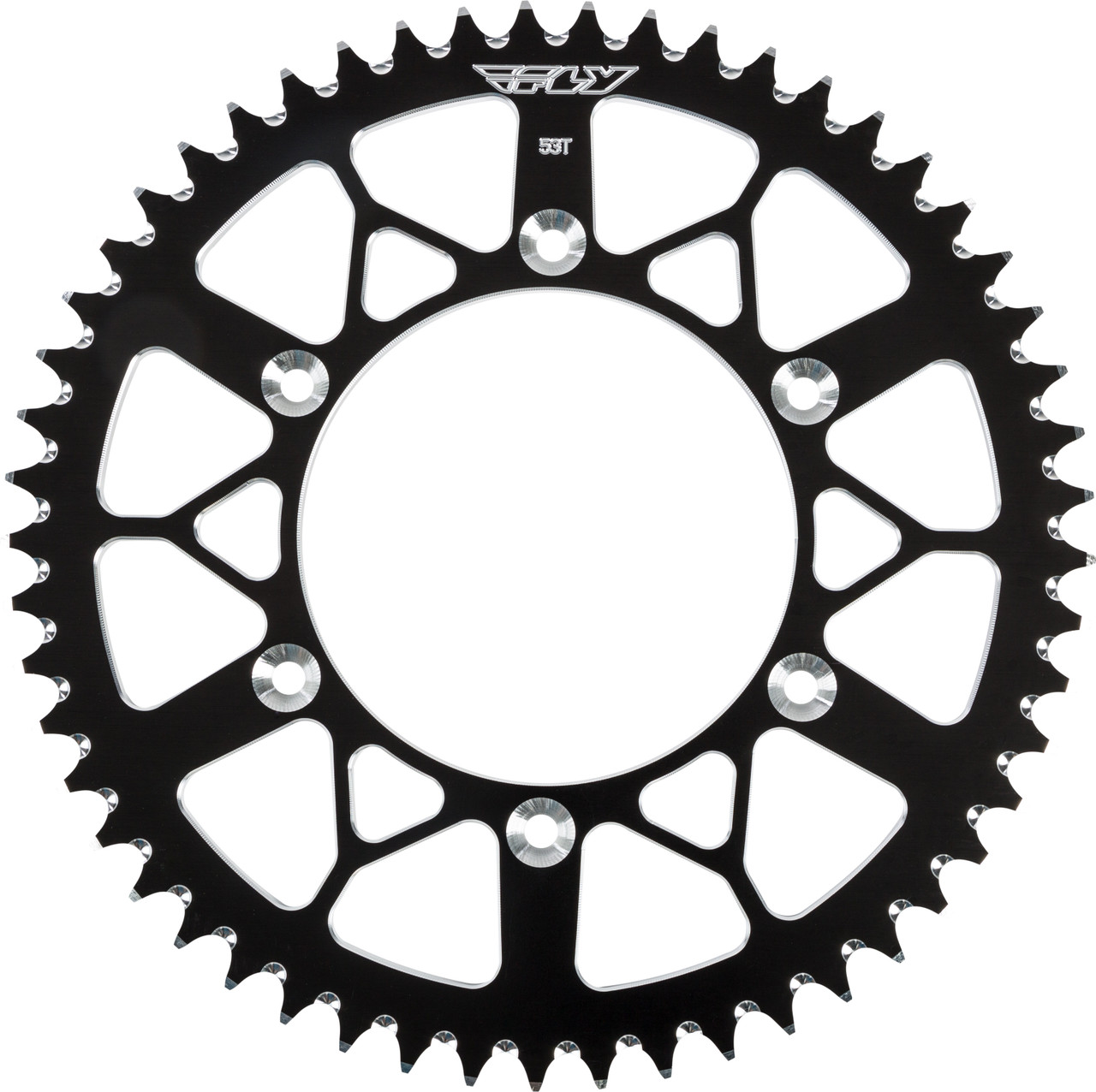 FLY RACING Aluminum Rear Sprocket, 255-331653BK