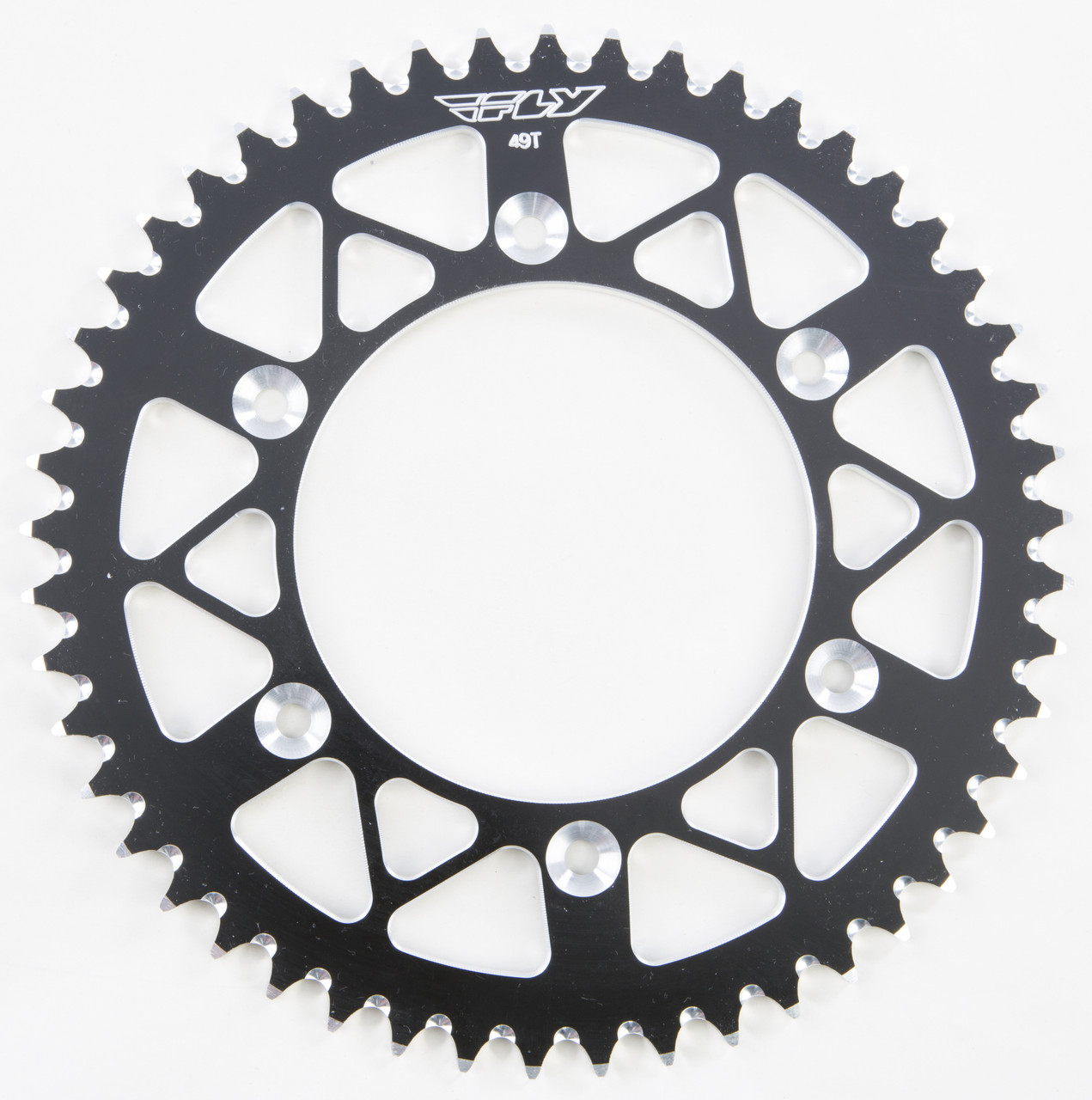 FLY RACING Aluminum Rear Sprocket, 255-122549BK