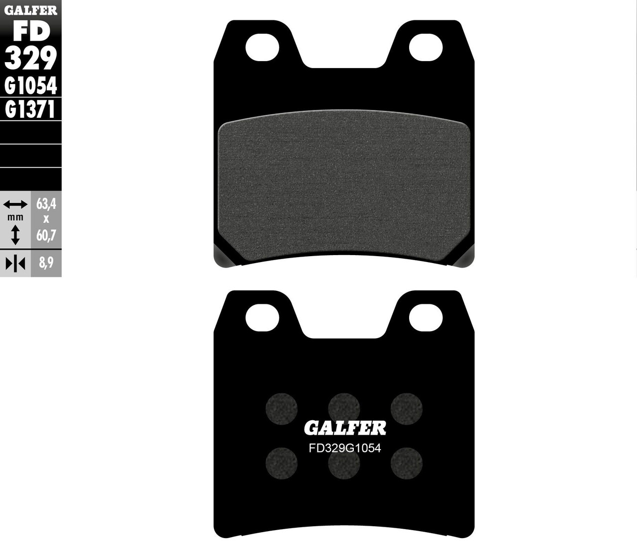 GALFER Semi-Metallic Brake Pads, 17-329S