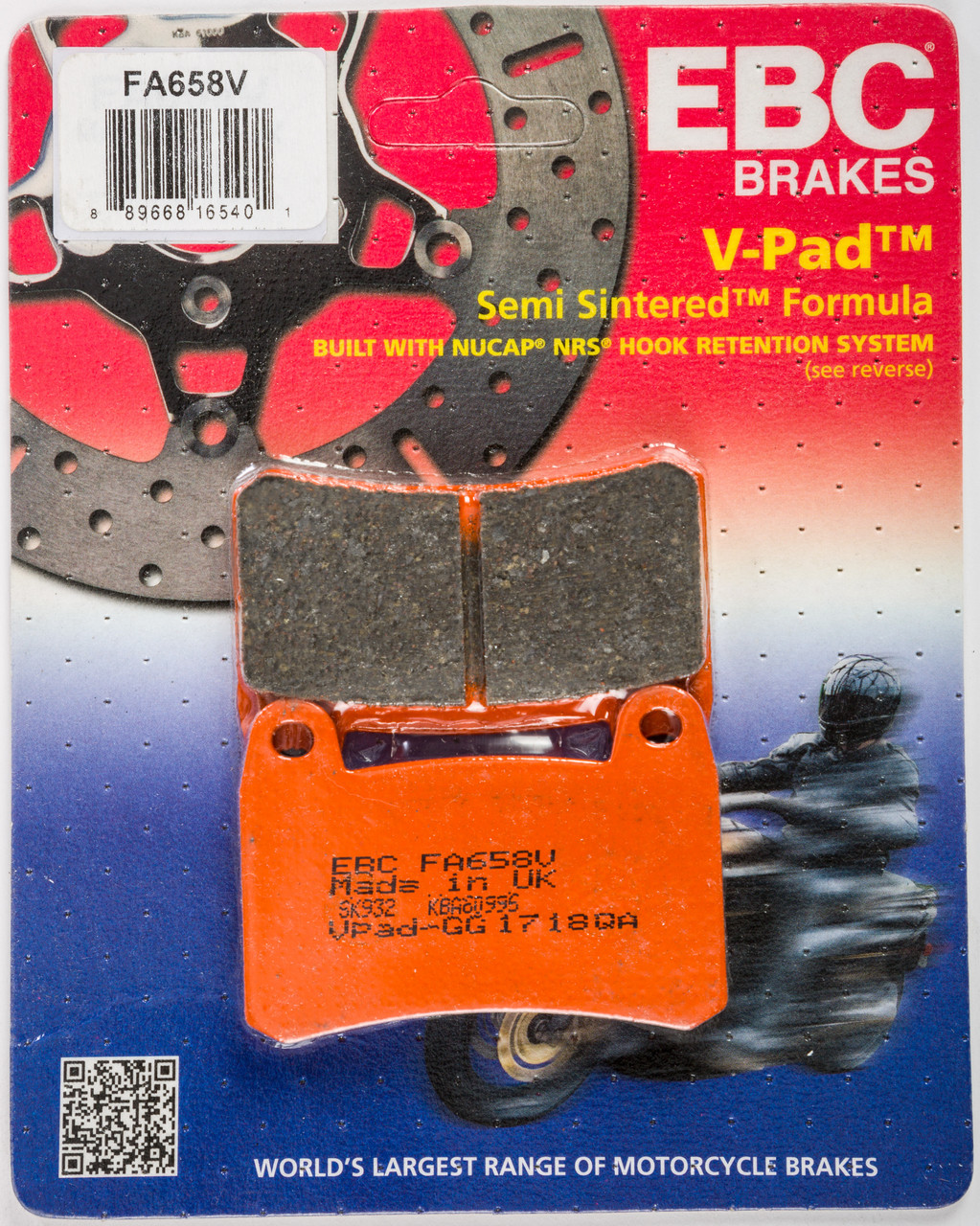 EBC Semi-Sintered Brake Pads, 15-658V