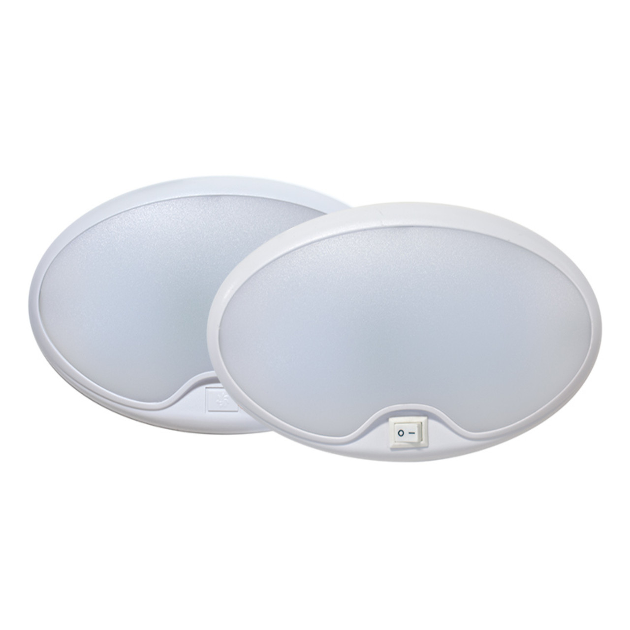 Tecniq OEM 6" x 3.5" Oval Interior Lamp 12 LED With Switch Cool LED, E51-WCS0-1