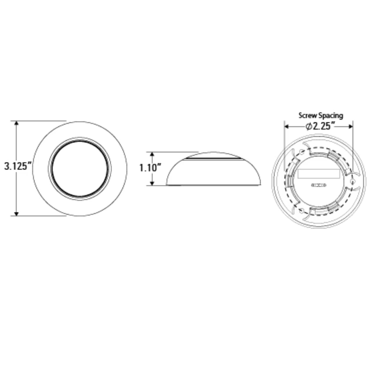 Tecniq New OEM 3" Surface Mounted Neutral White Dome Light, E27-L000-1