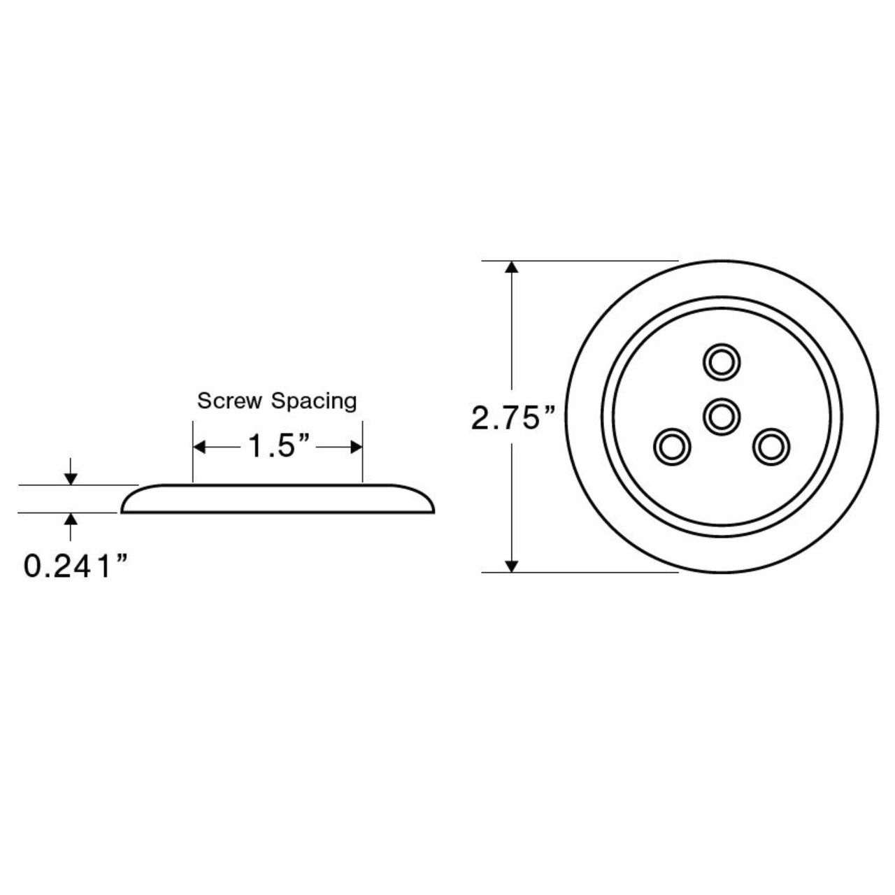 Tecniq New OEM Silho-X 2.75" Round Warm White/Red Combo Light Stainless Steel Trim Ring, E13-MS0R-1