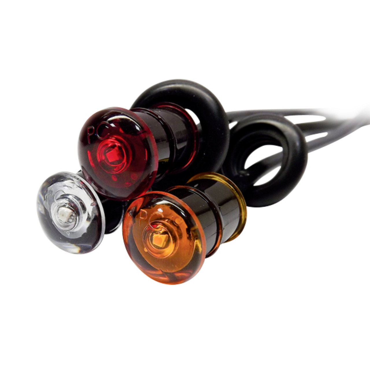 Tecniq OEM Blue Mini PC Sidemarker Clear Lens w/ .156 Bullet, S34-BC0M-1