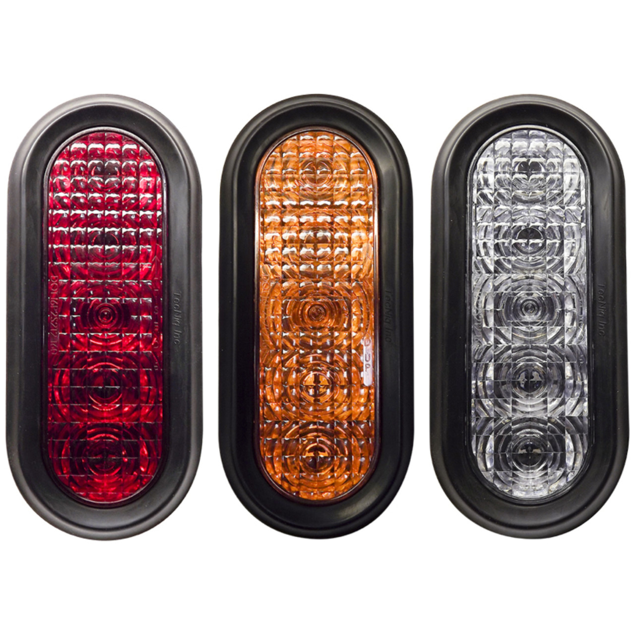 Tecniq OEM 6" Oval Amber Turn Horiz. Grommet Mnt Amber Lens Pig Tail, T60-AAHP-1