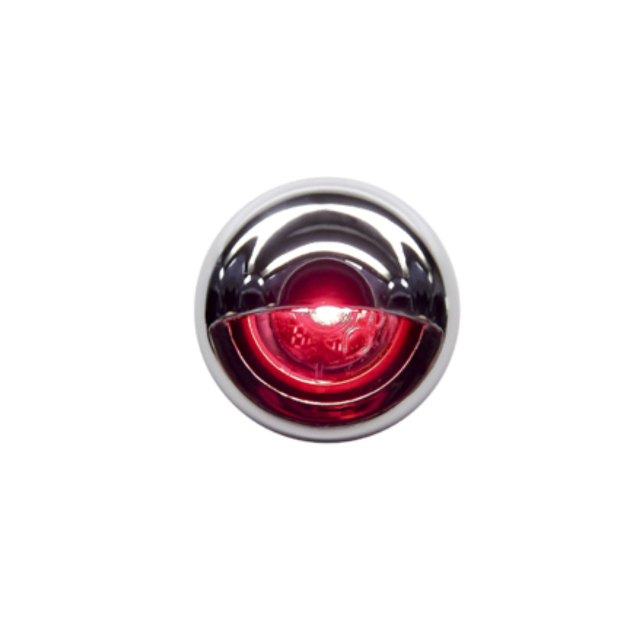 Tecniq New OEM E34 Step Light Grommet Mounted Red W/ Chrome Cover, E34-RC00-1