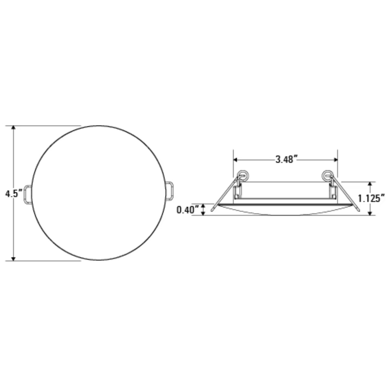 Tecniq New OEM 4.5" Spring Mounted Neutral White Dome Light, E26-L000-1