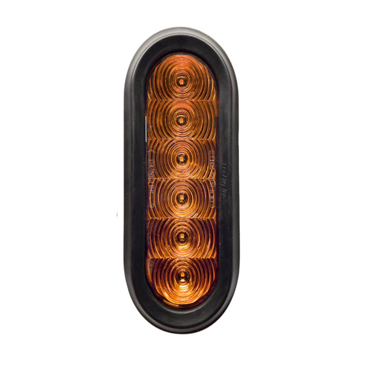 Tecniq New OEM 6" Oval Amber Strobe Horiz. Surface Mnt Amber Lens Pig Tail, T66-AAZSP-1