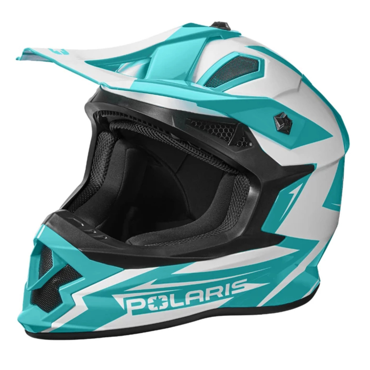 Polaris New OEM Unisex X-Small Black/Teal Tenacity 4.0 Helmet, 283314201