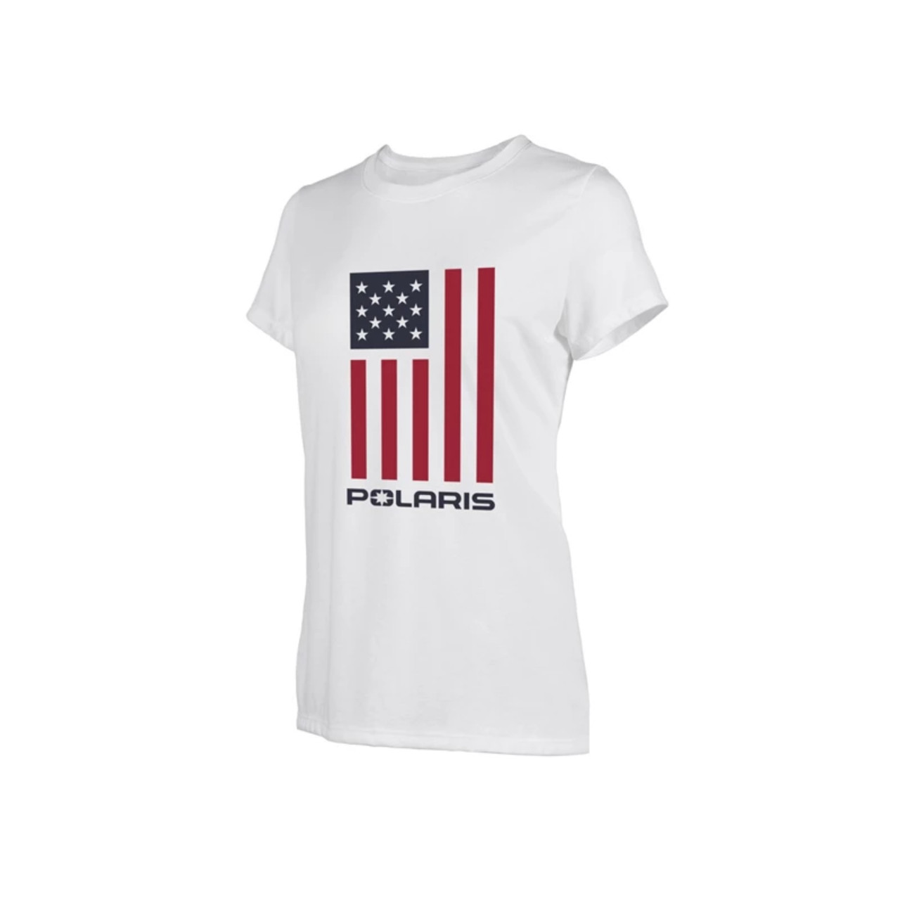 Polaris New OEM Flag Tee, Woman's Small, 283316202