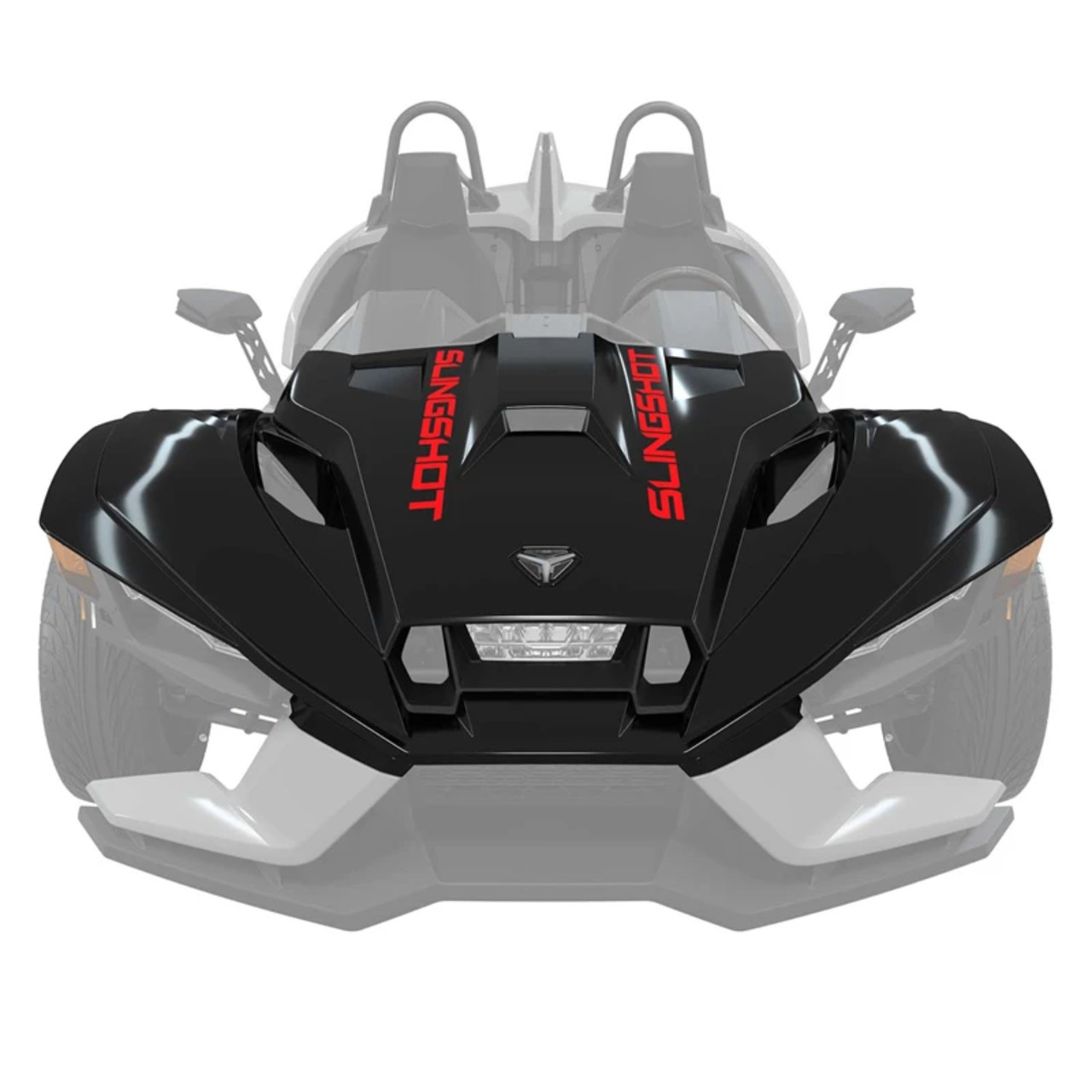 Polaris New OEM Gloss Black Slingshot Vented Sport Hood, 2889432-266