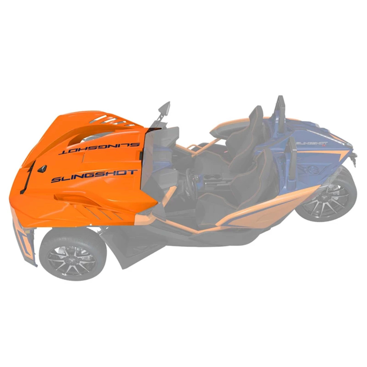 Polaris New OEM Pearl Meltdown Slingshot Vented Sport Hood, 2889432-707