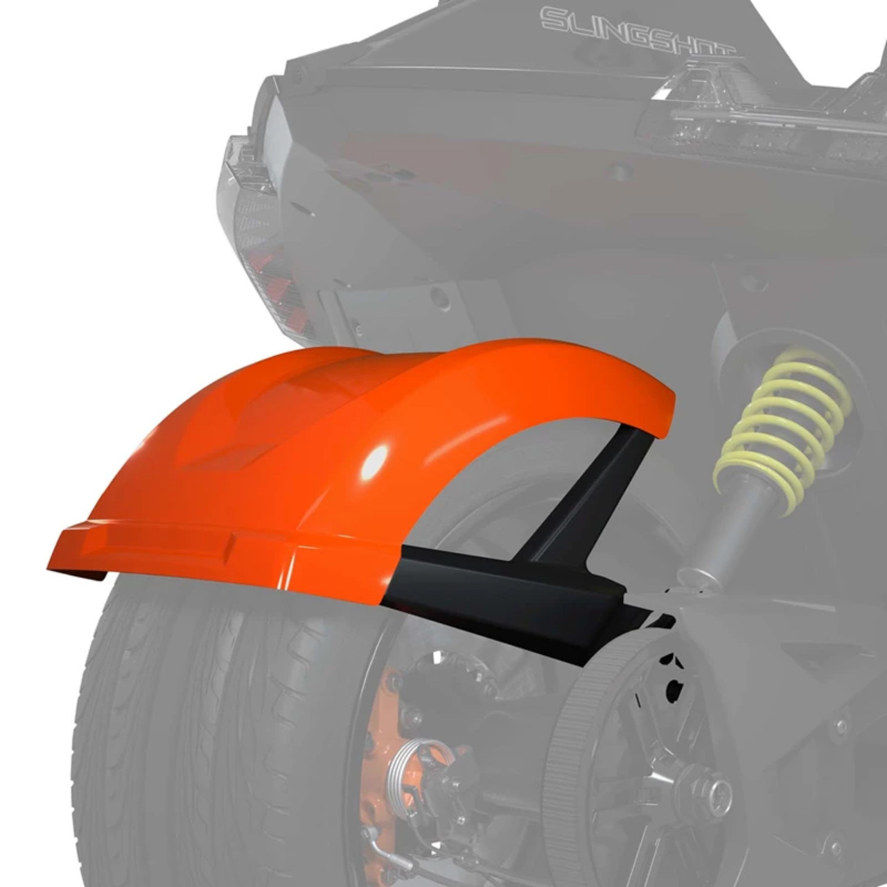 Polaris New OEM, Slingshot 305mm Fiberglass Rear Fender Volt Orange, 2883847-881