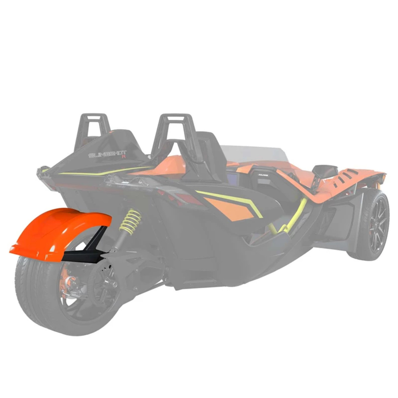 Polaris OEM 305mm Fiberglass Rear Fender Volt Orange, Slingshot, 2883847-881