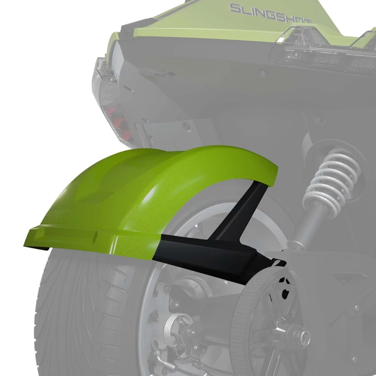 Polaris New OEM 265mm Slingshot Rear Fender Fiberglass, Liquid Lime, 2883846-772