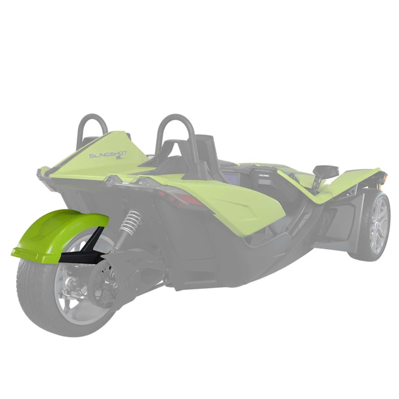 Polaris New OEM 265mm Slingshot Rear Fender Fiberglass, Liquid Lime, 2883846-772