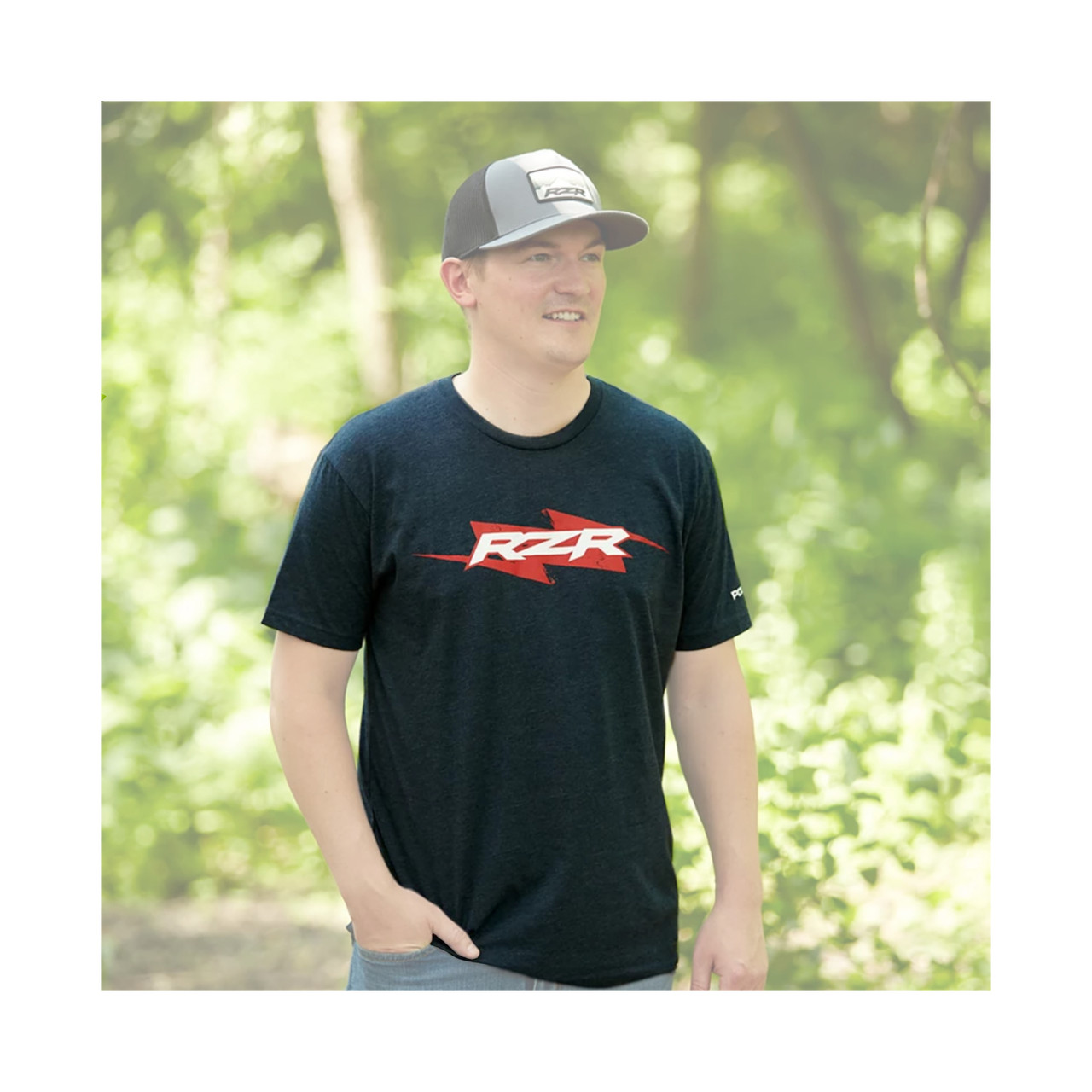 Polaris New OEM Men's X-Large Bolt RZR Graphic T-Shirt, 100% Cotton, 286251009