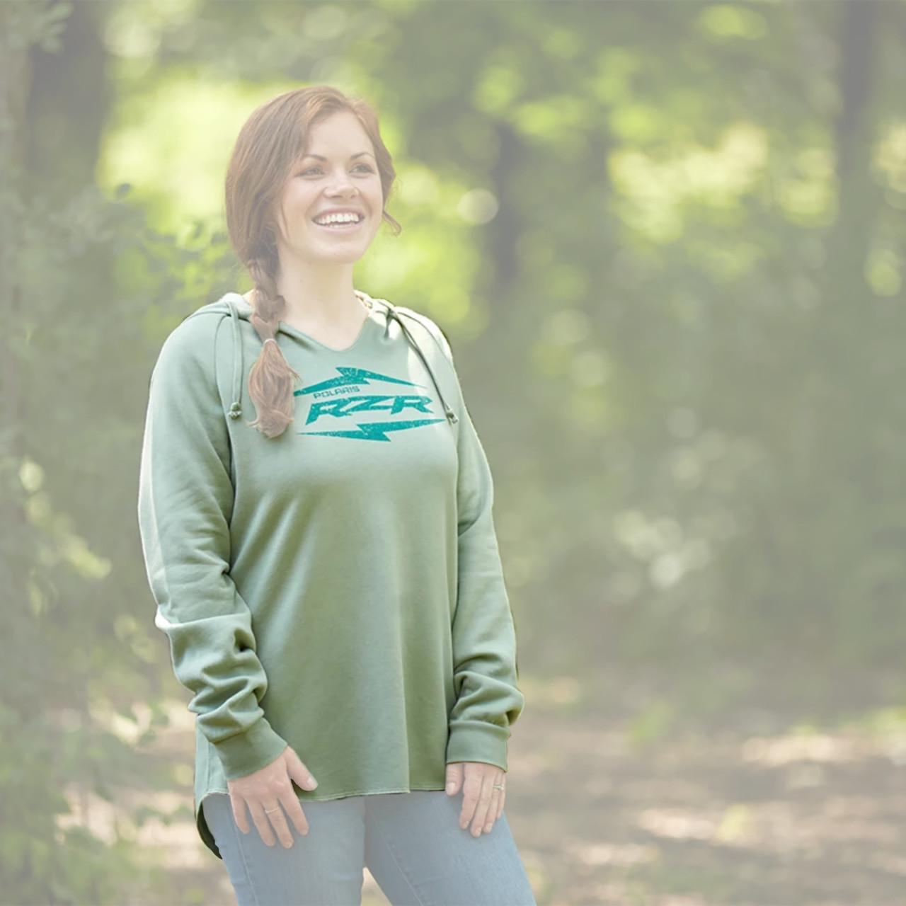 Polaris New OEM Women's Soft Lightweight Ring-Spun Cotton RZR Hoodie, 286273114