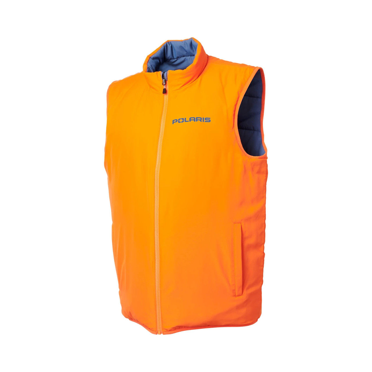 Polaris New OEM Blue/Orange Men's Reversible Windbreak Revolve Vest, 286256603