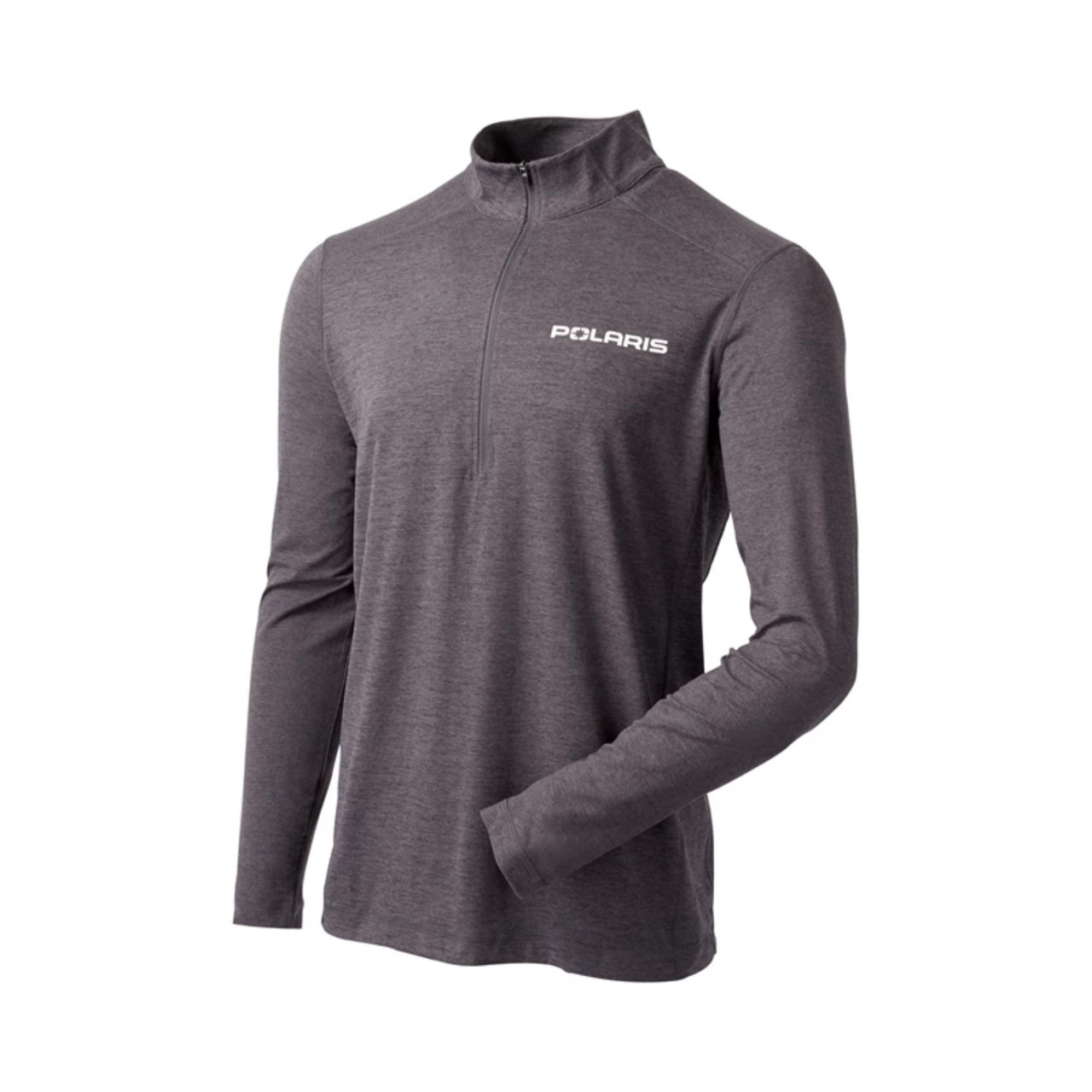 Polaris New OEM L Gray Men's Flexible Fit Adapt Quarter-Zip Shirt, 286252106