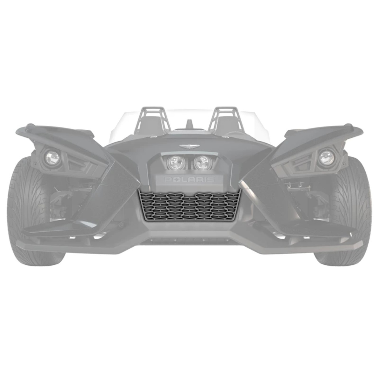 Polaris New OEM Painted Front Grille Turbo Silver, Slingshot, 2884148-402