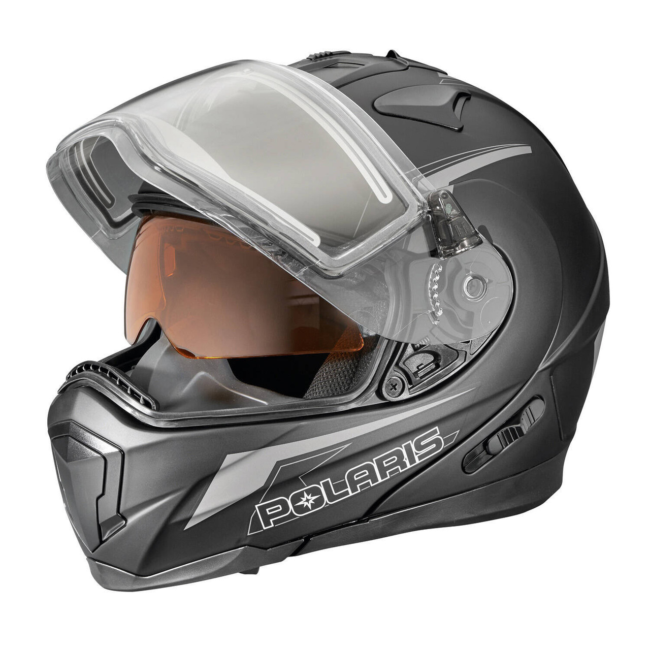 Polaris New OEM Adult XS, Logo'd Modular 1.5 Electric Shield Helmet, 286855301