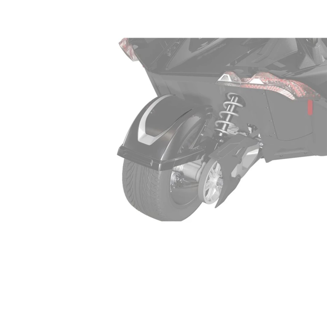 Polaris New OEM Turbo Silver 265mm. Rear Fender Decal, Vinyl, 2883282-402