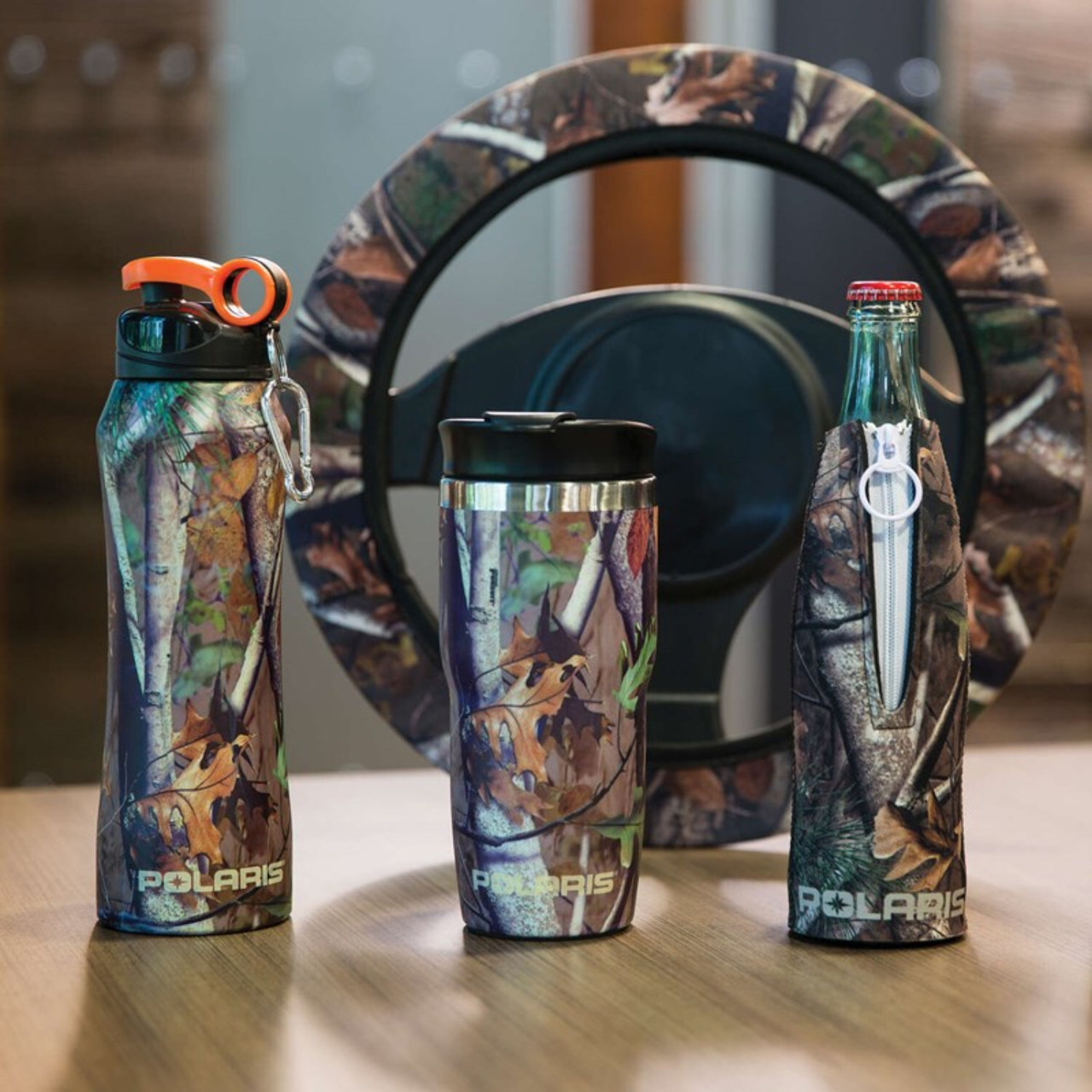Polaris New OEM 16 oz. Stainless Steel Travel Mug, Polaris Pursuit Camo, 2867961