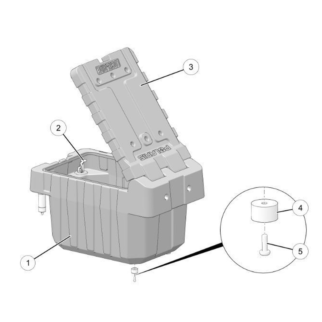 Polaris New OEM Lock & Ride Storage Box, Ranger, 2883279