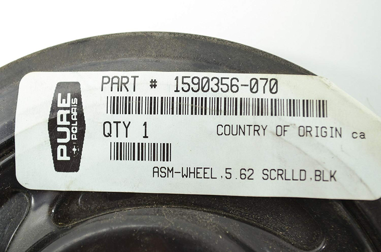 Polaris New OEM ASM 5.62 Wheel Scroll Black, 1590356-070
