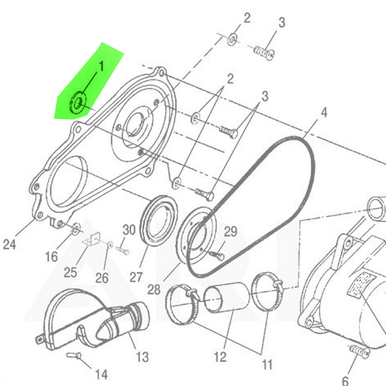 Polaris New OEM Case Cover Seal (1/2), 5411180