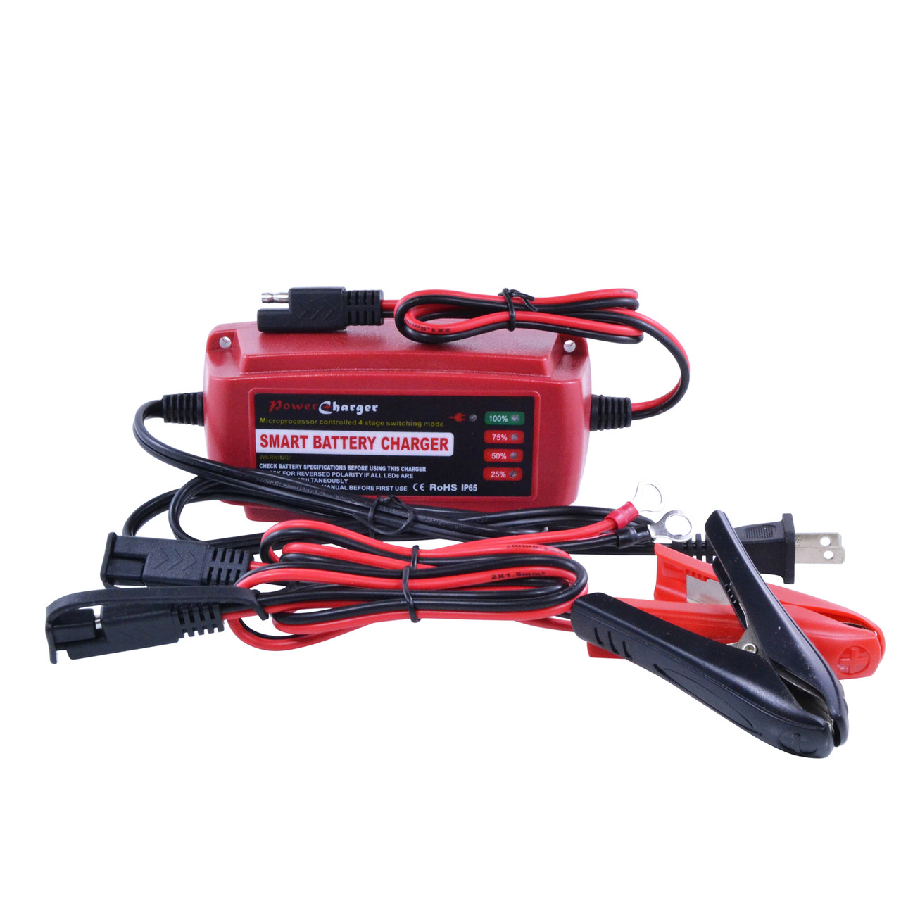 RMSTATOR New Aftermarket Universal Universal Automatic IP65 Smart Battery Charger 12V / 5A / 100W, RMS200-103844