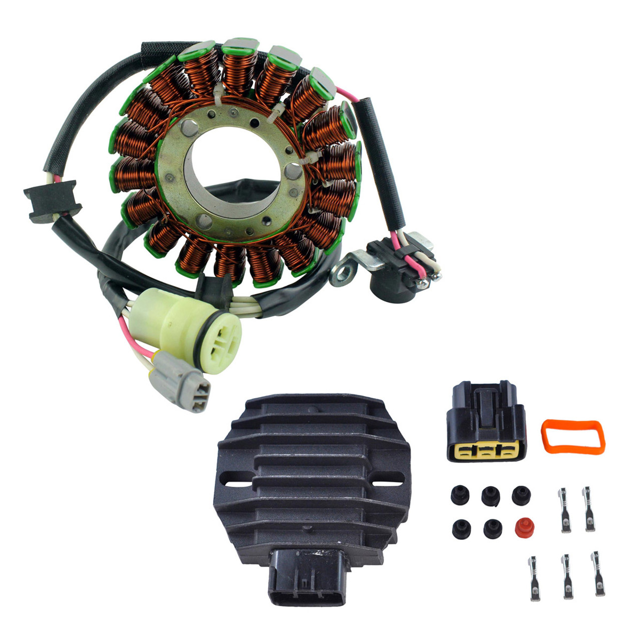 RMSTATOR New Aftermarket Yamaha Kit Generator Stator + Voltage Regulator Rectifier, RM23039