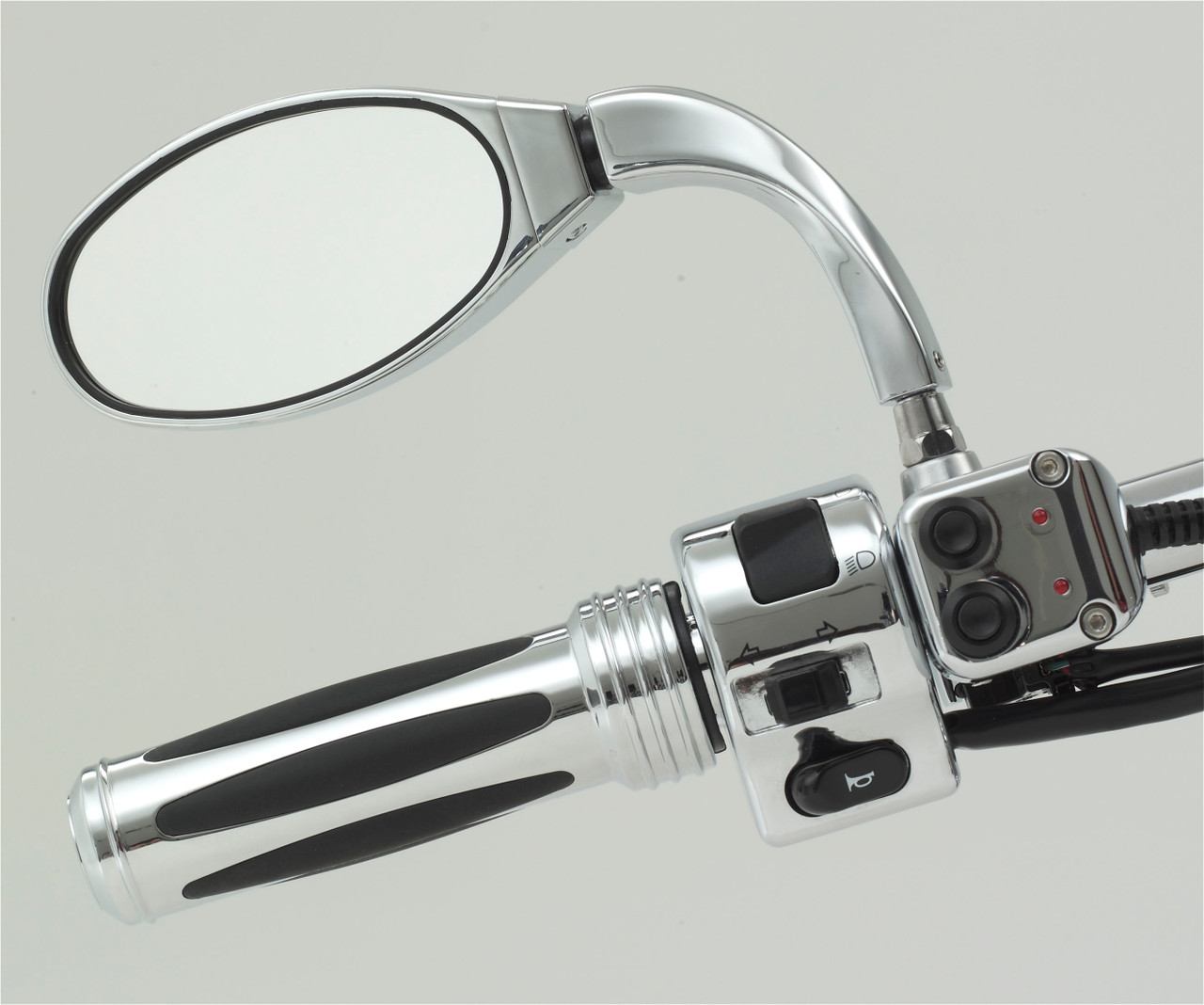 Show Chrome Accessories Twisted Cruiser Mirrors Short, 28-101