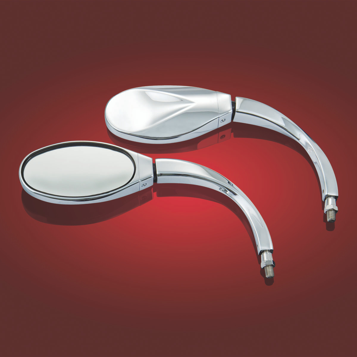 Show Chrome Accessories Twisted Cruiser Mirrors Tall, 28-102