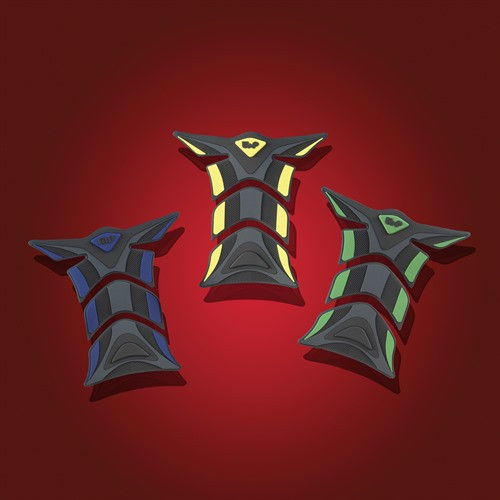 Show Chrome Accessories 3 Pc Tank Pad Green, 4-244G