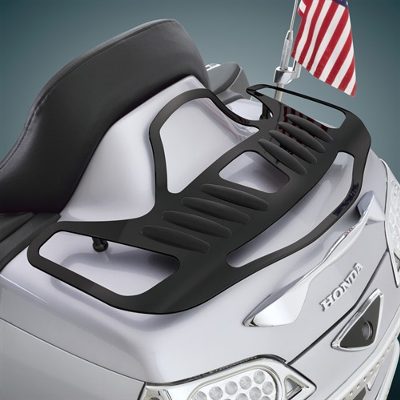 Show Chrome Accessories Contour Trunk Rack - Cnc, 52-803 Show Chrome Accessories Contour Trunk Rack - Cnc, 52-803
