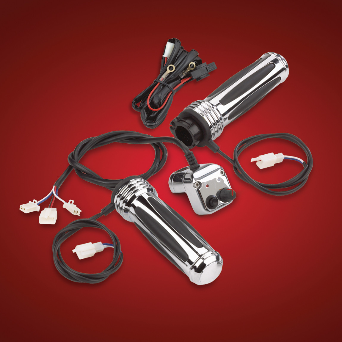 Show Chrome Accessories Comfort Heated Grips Y/K, 17-383